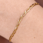 Pulseira Elos 17cm em Ouro 18k