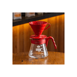 Conjunto Kit V60 02 Vermelho Hario com 40 Filtros