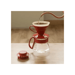 Conjunto Kit V60 02 Vermelho Hario com 40 Filtros