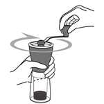 Moedor Manual de Café em Grãos Hario Slim Transparente 24 g