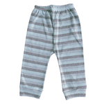 Calça bebê malha listras azul claro