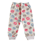 Calça bebê malha branca nuvens