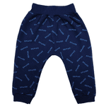 Conjunto bebê moletom azul marinho ursinho e calça saruel
