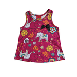 Conjunto Blusa Roxa Estampada e Short Preto Kyly