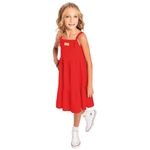 Vestido laranja vibrante alça Fakini 