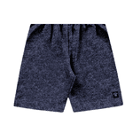 Conjunto camiseta branca escritas e bermuda azul marinho Fakini 