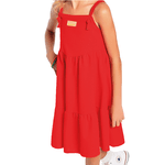 Vestido laranja vibrante alça Fakini 