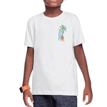 Conjunto camiseta branca summer e bermuda azul marinho Fakini 