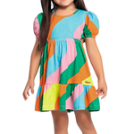 Vestido colorido abstrato Fakini 