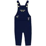 Jardineira Azul Marinho E Body Branco Cachorrinhos Fakini