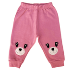 Conjunto bebê moletom rosa ursinho com capuz 