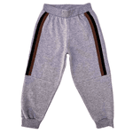 Conjunto Moletom Marrom Lobo e Calça Mescla