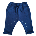 Conjunto bebê moletom azul marinho floral com capuz Tip Top