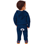 Conjunto bebê moletom azul marinho dog Kiko e Kika