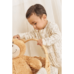 Macacão malha premium bege ursinhos Kiko Baby 