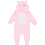 Macacão de pelo rosa coelhinho com capuz Kiko Baby 