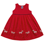 Vestido vermelho sevilla cãozinho Kiko e Kika