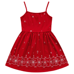 Vestido vermelho sevilla flores Kiko e Kika 