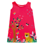Vestido rosa neon bichinhos Kiko e Kika 
