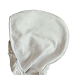 Macacão moletom peluciado branco floral com capuz Kiko Baby