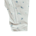Macacão moletom peluciado branco floral com capuz Kiko Baby