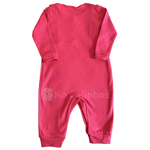 Macacão malha suedine rosa fusion floral Kiko Baby