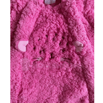 Macacão de pelo rosa brocado ursinho Kiko Baby