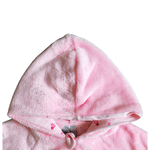 Macacão de pelo rosa claro coração com capuz Kiko Baby