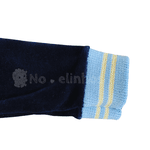 Macacão plush azul marinho e touca azul claro ursinho Kiko Baby