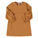Vestido manga longa malha tricot ocre Marlan 