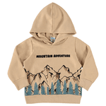 Conjunto moletom bege adventure com capuz e calça chumbo mescla Marlan
