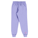 Conjunto cropped e calça moletom off white e lavanda girl Marlan