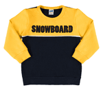 Conjunto moletom amarelo e preto snowboard Marlan
