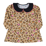 Vestido manga longa molecotton felpado bege oncinha Marlan