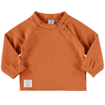 Conjunto blusão e calça malha tricot felpada terracota Marlan