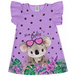 Vestido canelado lilás coala Marlan