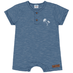 Romper bebê azul coqueiros Marlan 