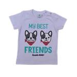 Conjunto bebê camiseta branca cachorro e short verde água 