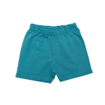 Conjunto bebê camiseta branca cachorro e short verde água 