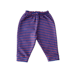 Conjunto bebê moletom mescla raposa e calça azul listrada