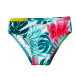 Biquíni cropped turquesa floral Tip Top UV50+