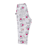 Calça Branca Estampada Corações