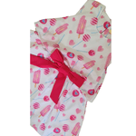Vestido Branco Estampado Com Laço Kiki e Mily