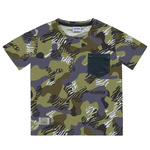 Camiseta verde militar camuflada Fakini