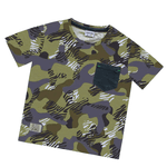 Camiseta verde militar camuflada Fakini