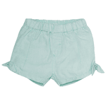 Conjunto bata natural arco íris e short verde acqua Sonho Mágico