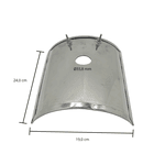 RESISTÊNCIA MEIA LUA COM 1 FURO MAIOR 1200W 220V AUTOCLAVE SERCON