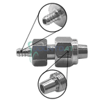 ESPIGAO / NIPLE PARA MANGUEIRA 3,3 A 3,5MM X ROSCA PARA MANGUEIRA 6,0MM