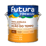 Tinta Emborrachada Ação Do Tempo Branco Futura 3,6l Branco