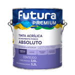 Tinta Acrílica Fosco Premium Absoluto Futura 3,6l Cores
